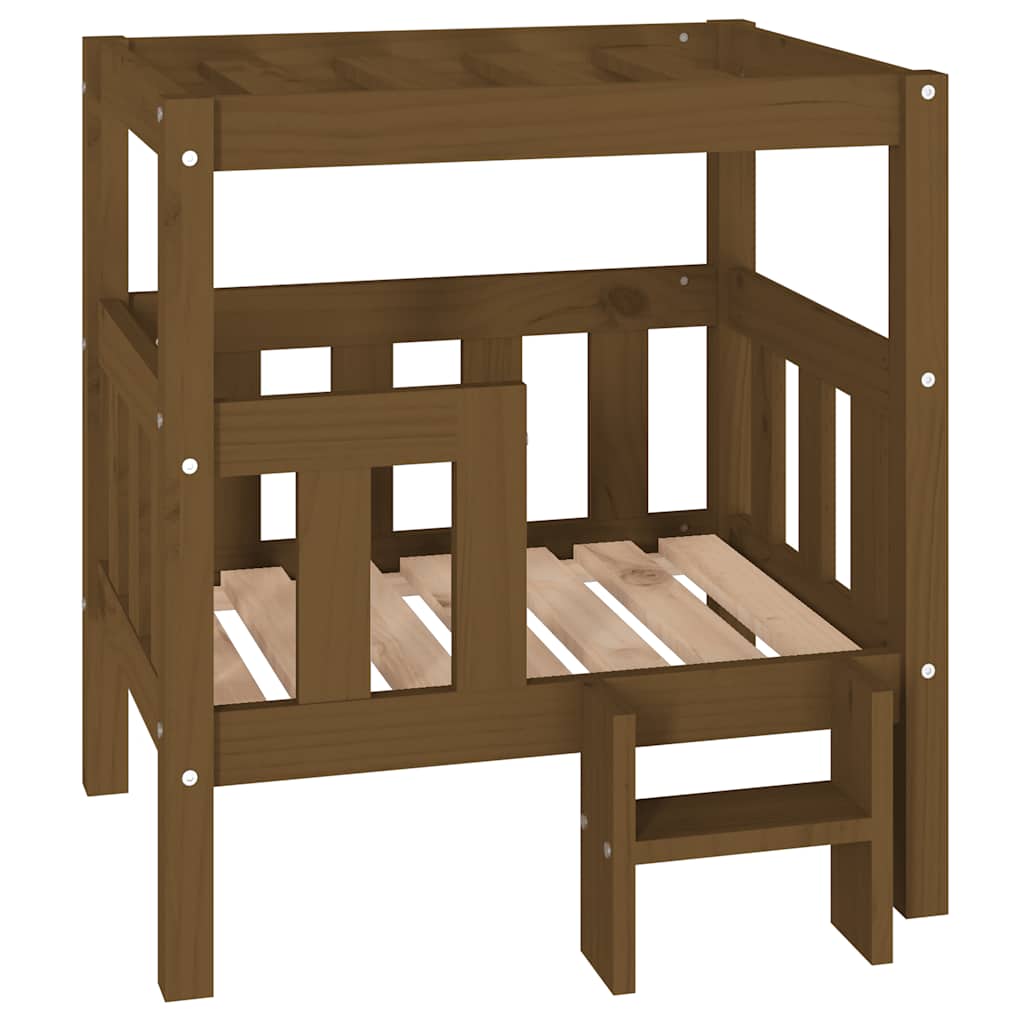 Vidaxl hondenmand 65,5x50,5x70 cm massief grenenhout honingbruin