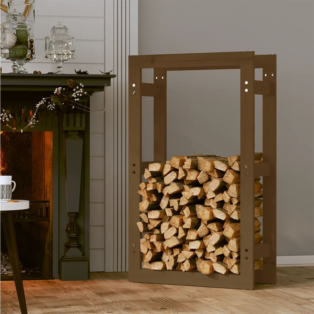 Vidaxxl Kamin 60 x 25 x 100 cm Festkiefer Honigbraun