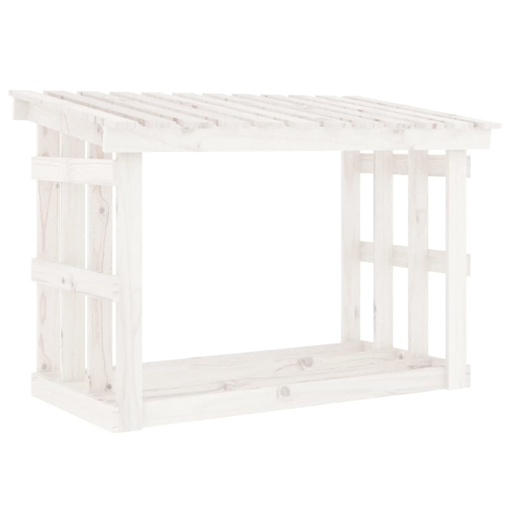 Vidaxxl -Kamin Trek 108x64,5x77 cm Festkiefer weiß