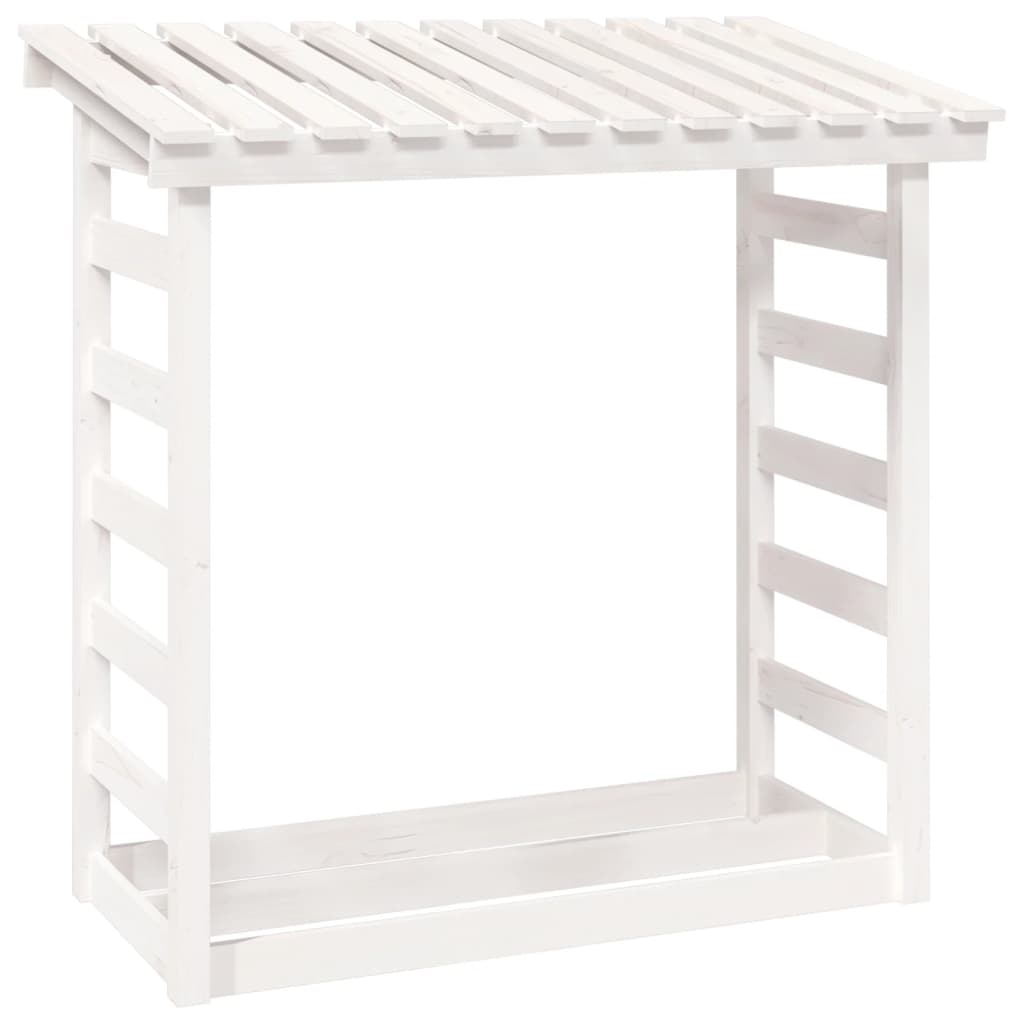 Vidaxxl -Kamin Trek 108x64,5x110 cm Festkiefer weiß
