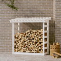 Vidaxxl -Kamin Trek 108x64,5x110 cm Festkiefer weiß