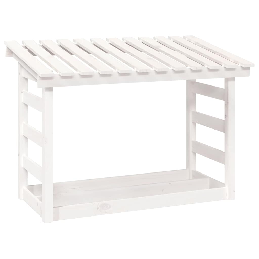 Vidaxxl-Kamin 108x64,5x78 cm Festkiefer weiß