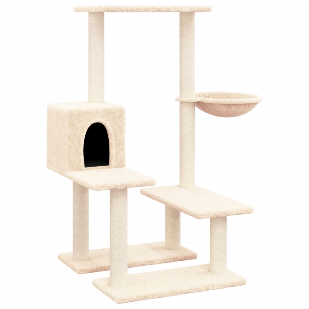 Vidaxl-Katzenmöbel mit Sisal-Kratzerposten 94,5 cm cremefarben