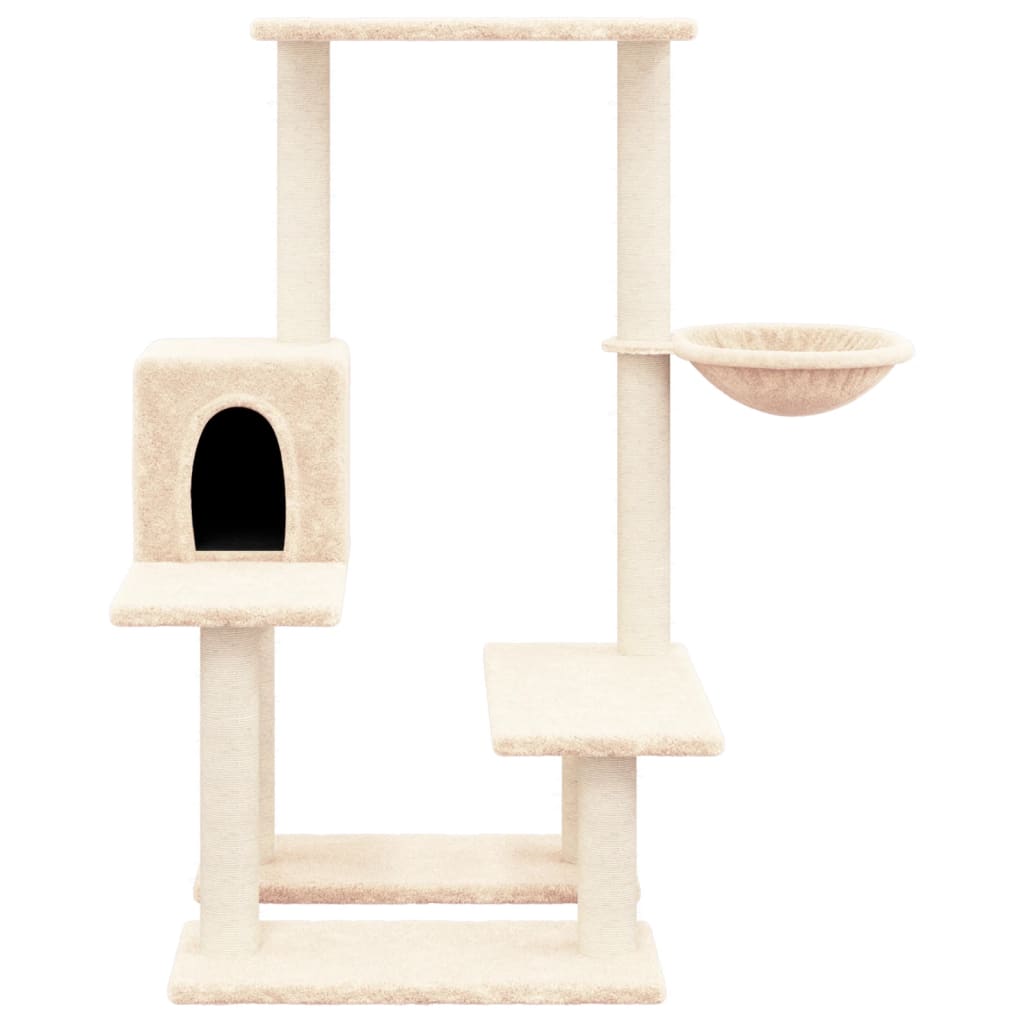 Vidaxl-Katzenmöbel mit Sisal-Kratzerposten 94,5 cm cremefarben