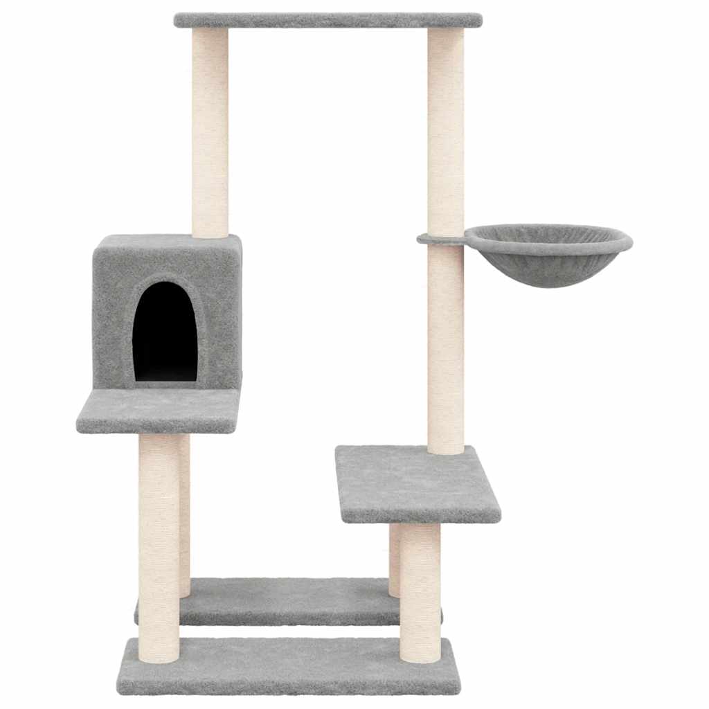 Vidaxl kattenmeubel met sisal krabpalen 94,5 cm lichtgrijs