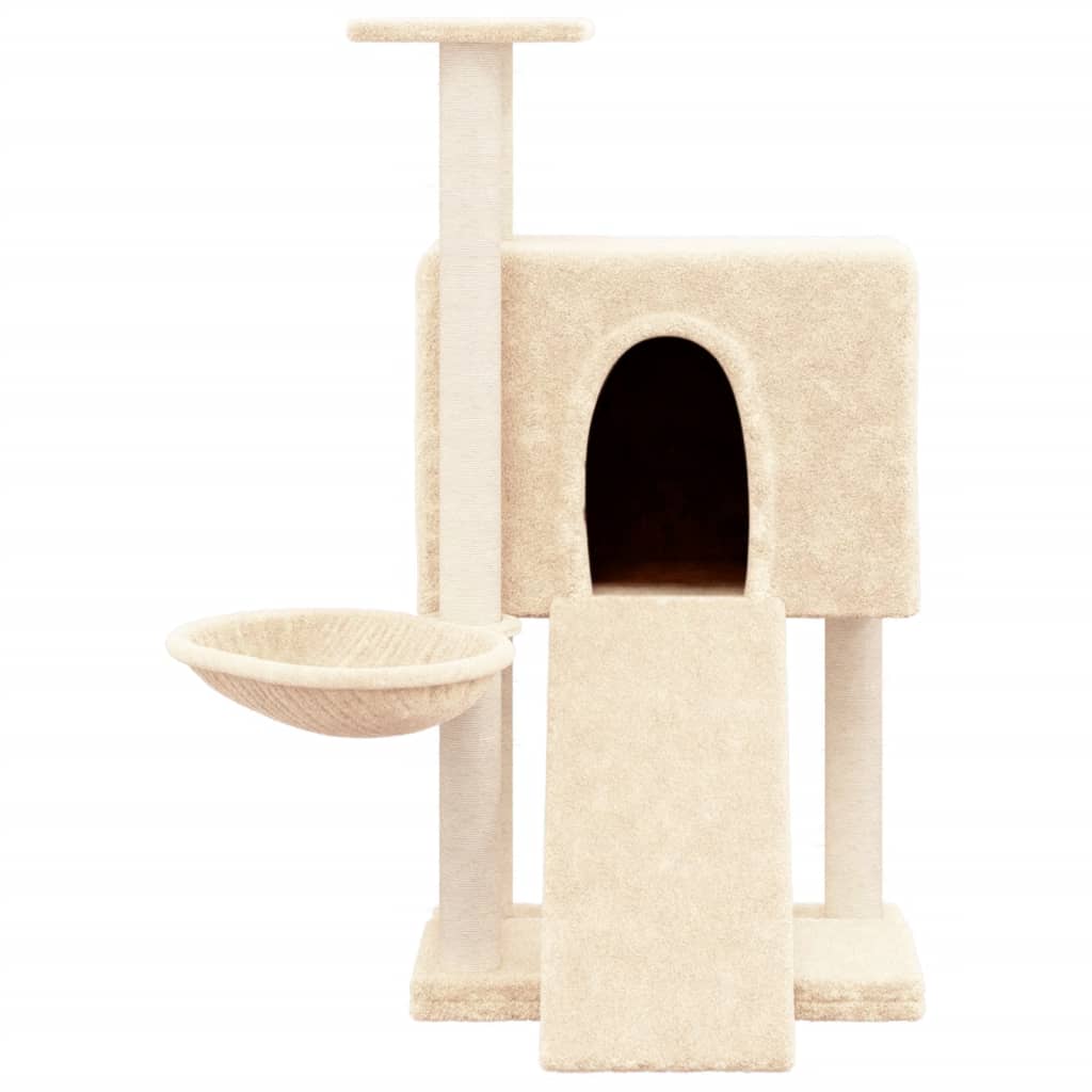 Vidaxl -Katzenmöbel mit Sisal -Kratzerpfosten 96 cm creme - geliert