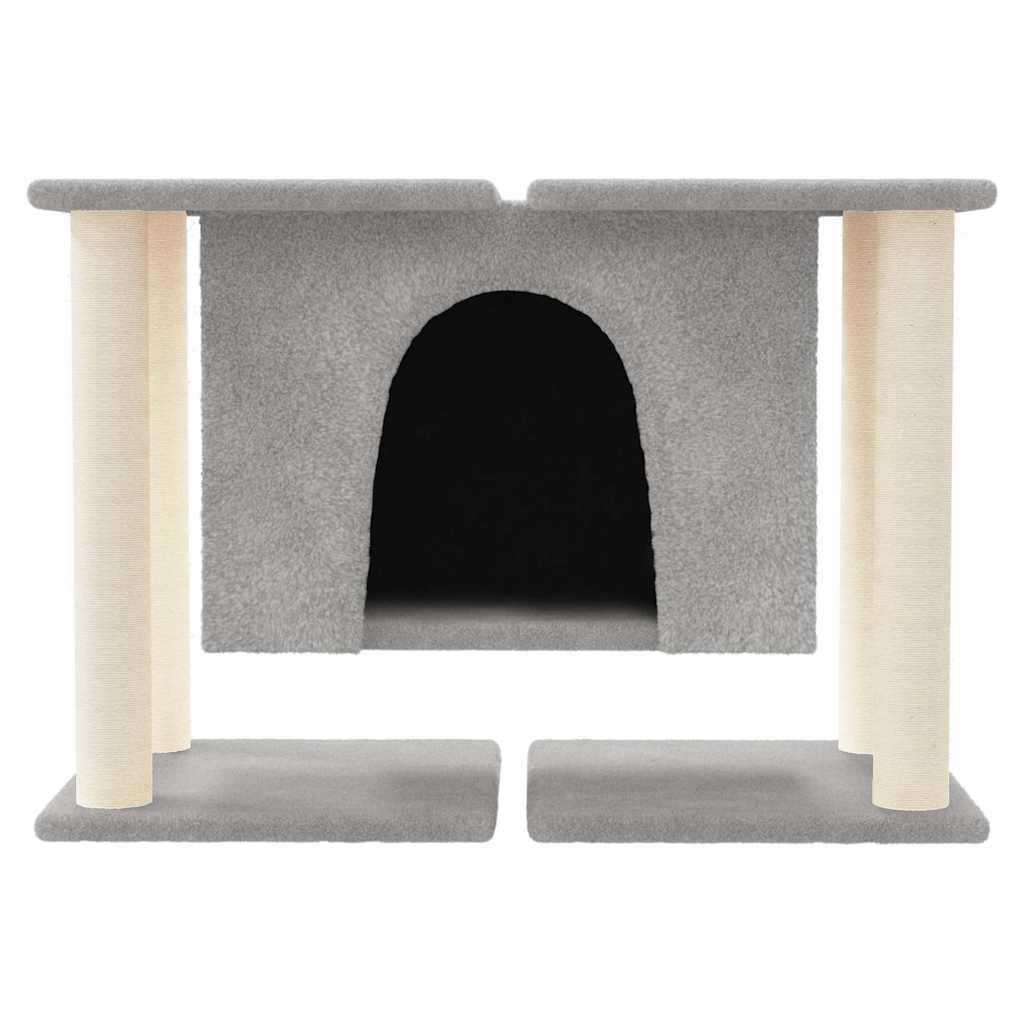 Vidaxl kattenmeubel met sisal krabpalen 50 cm lichtgrijs
