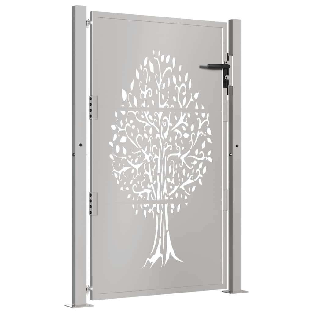 Vidaxl Tor 105x130 cm Baumdesign Cortenstahl