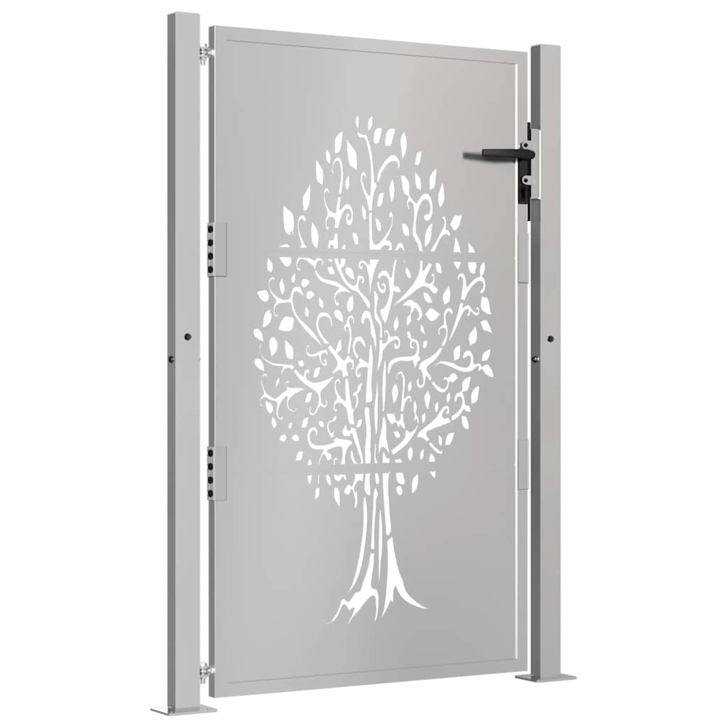 Vidaxl Tor 105x155 cm Baumdesign Cortenstahl