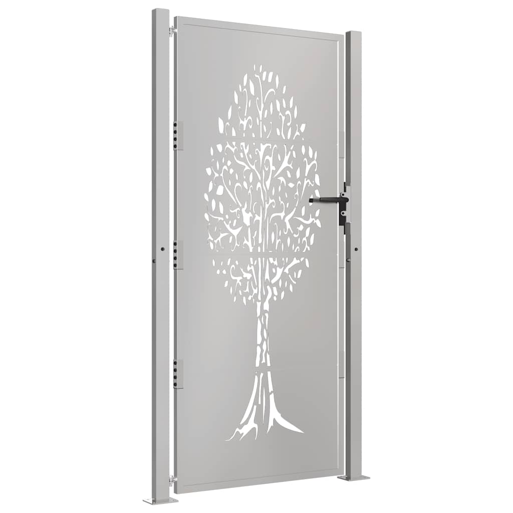 Vidaxl Tor 105x205 cm Cortenstahl Baumdesign