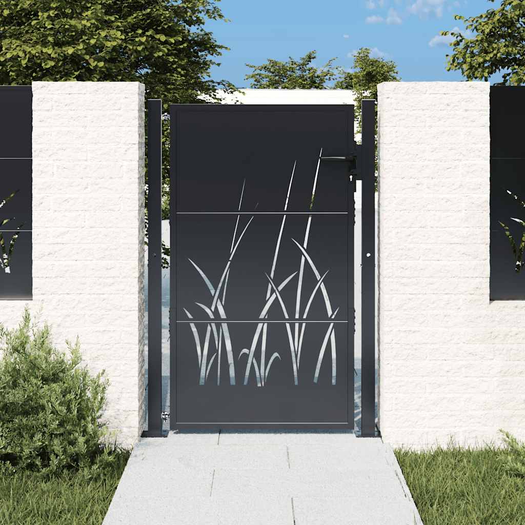 VIDAXL -Anker 105x155 cm mit Grasdesign Stahl Anthrazit -gelöscht