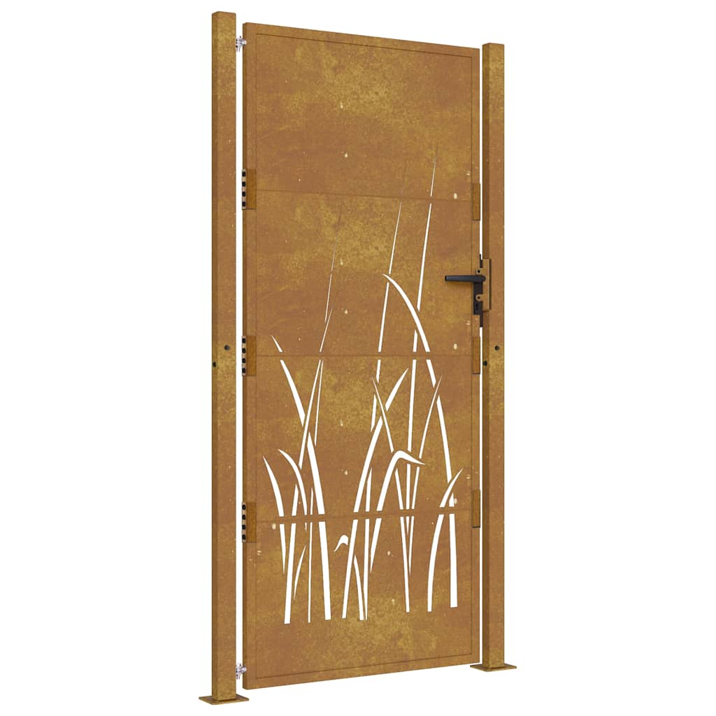 Vidaxl Tor mit Rasendesign 105x180 cm Cortenstahl