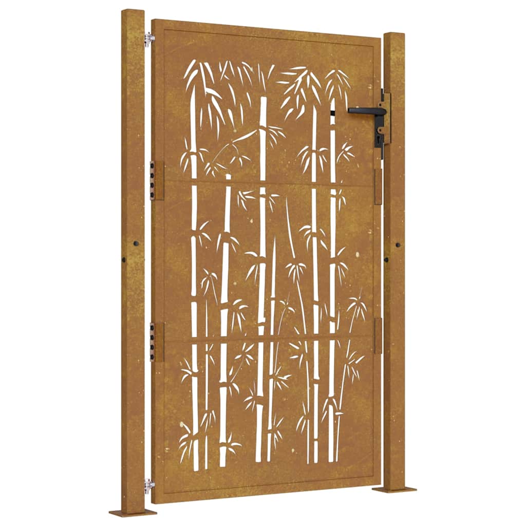 VIDAXL - Anker mit Bambus - Design 105x155 cm Cortenstahl