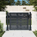 Vidaxl poort 100x75 cm met vierkantontwerp staal antracietkleurig