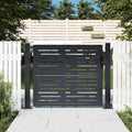 Vidaxl poort 100x75 cm met vierkantontwerp staal antracietkleurig