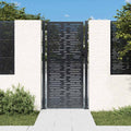 Vidaxl poort 100x200 cm met vierkant staal antracietkleurig
