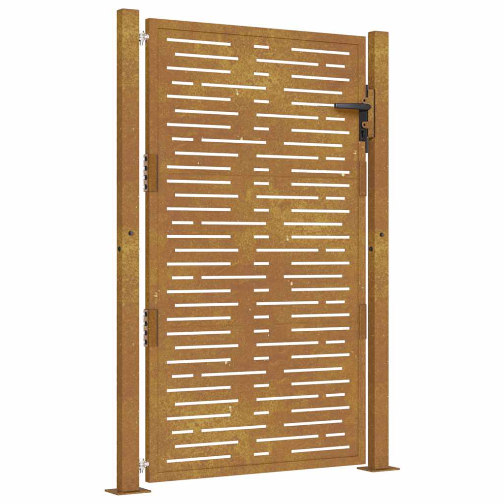 Vidaxl poort vierkant 100x150 cm cortenstaal