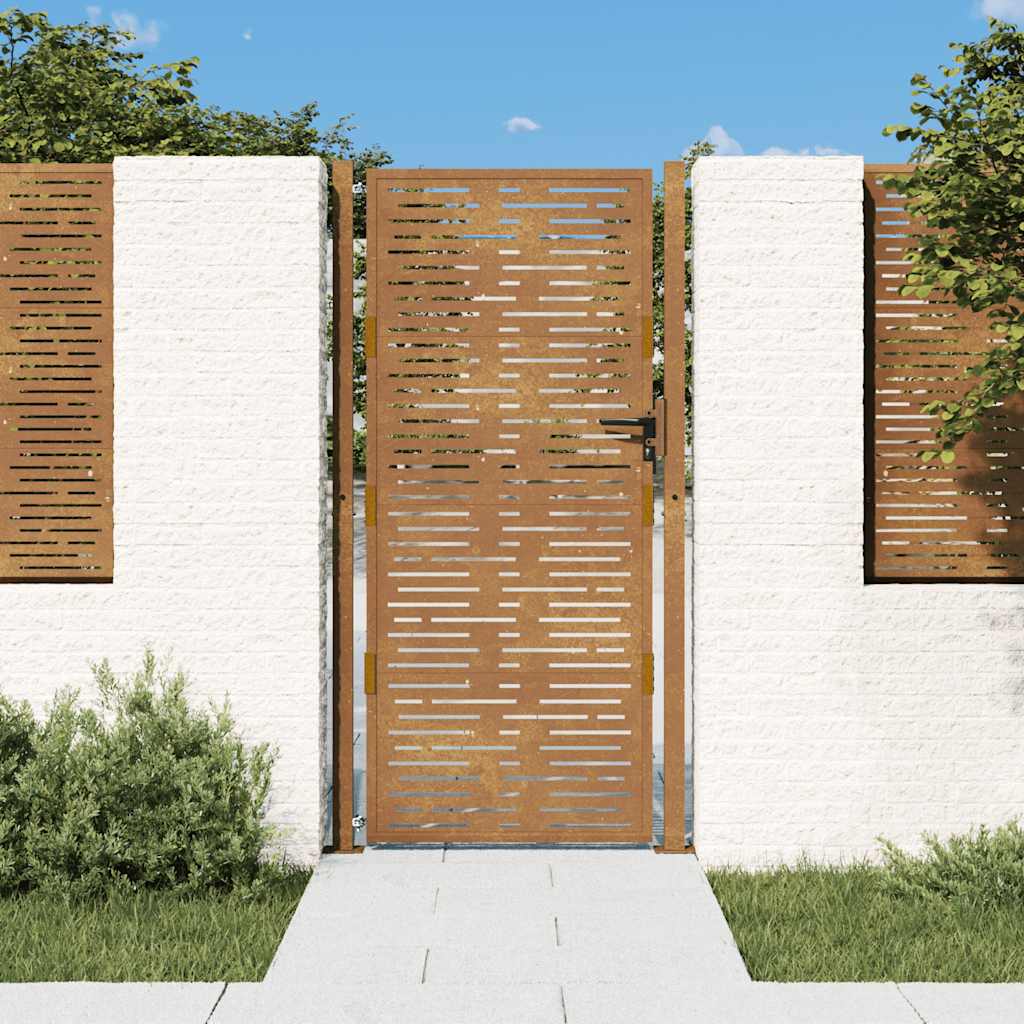 VidaXL Port 105x205 cm Quadrat Cortenstahl