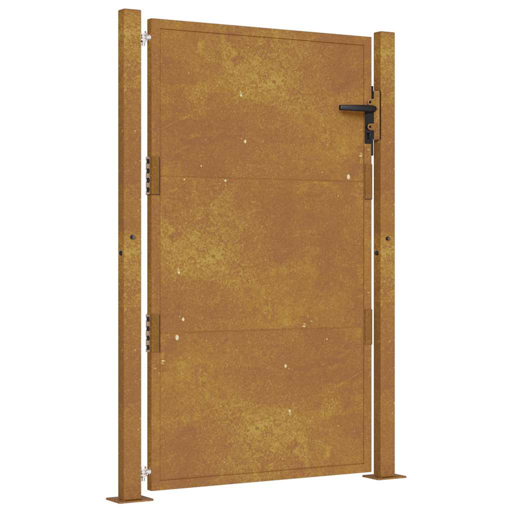 Vidaxl poort 100x125 cm cortenstaal