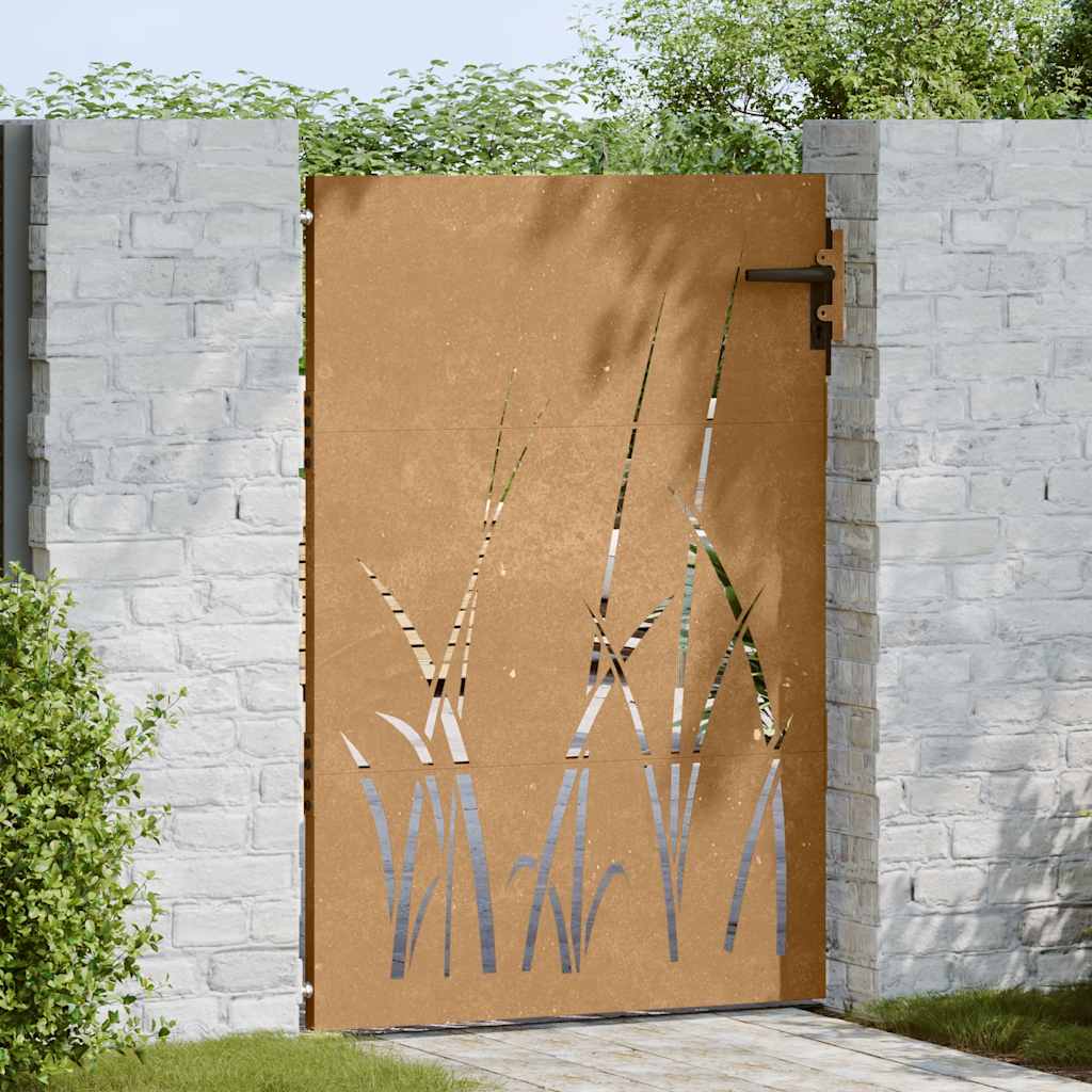 Vidaxl Tor 85x125 cm Grasdesign Cortenstahl
