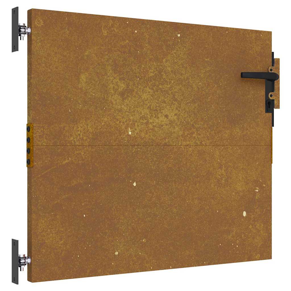 Vidaxl poort 85x100 cm cortenstaal