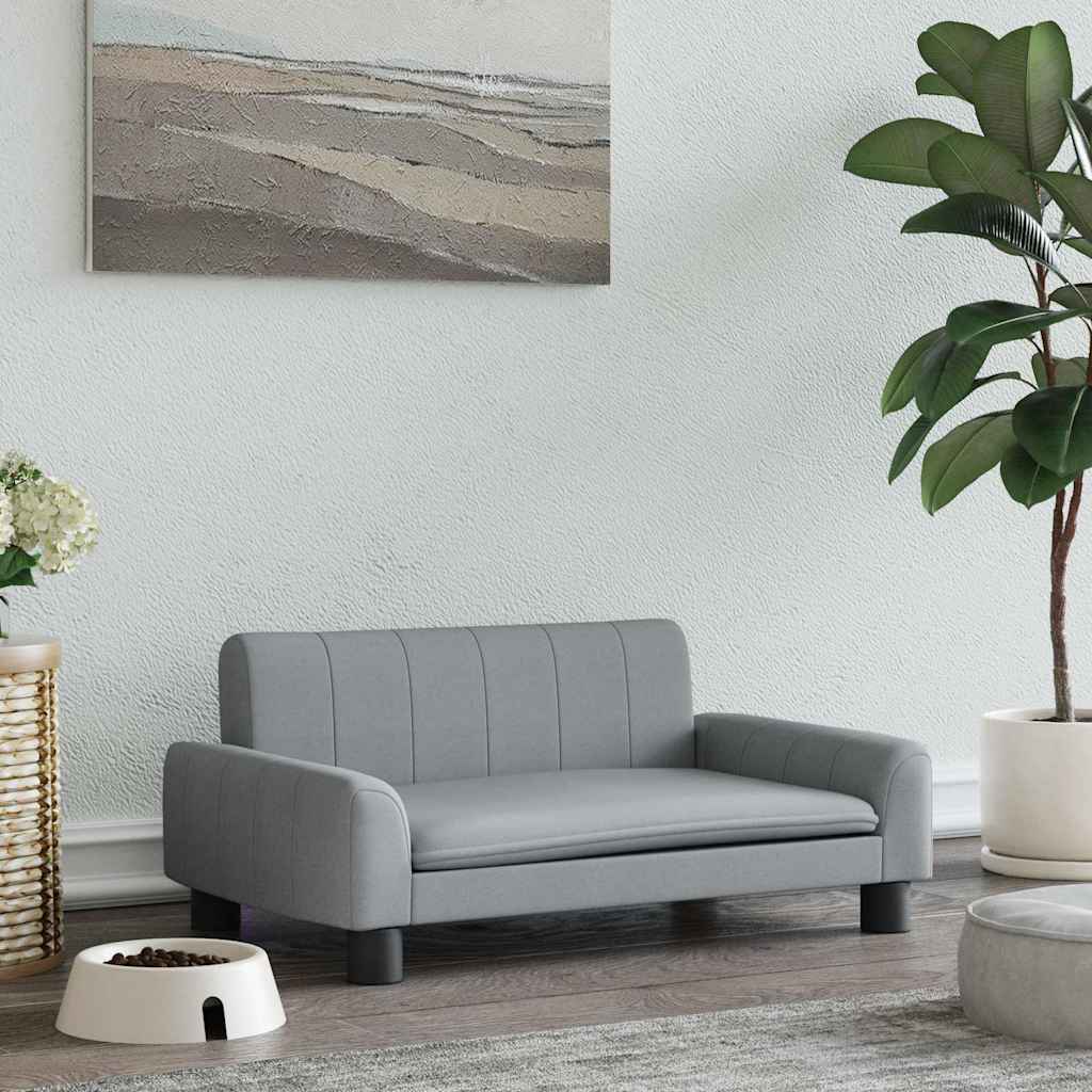 VidaXL Hundekorb 70x45x30 cm Stoff hellgrau