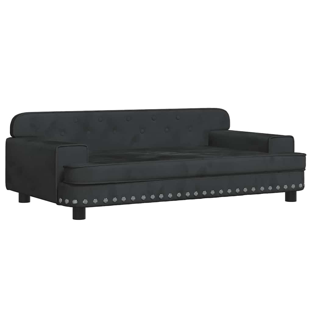 VidaXL Hundekorb 90x53x30 cm Samtschwarz