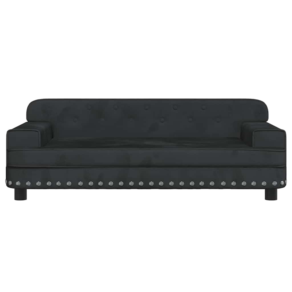 VidaXL Hundekorb 90x53x30 cm Samtschwarz