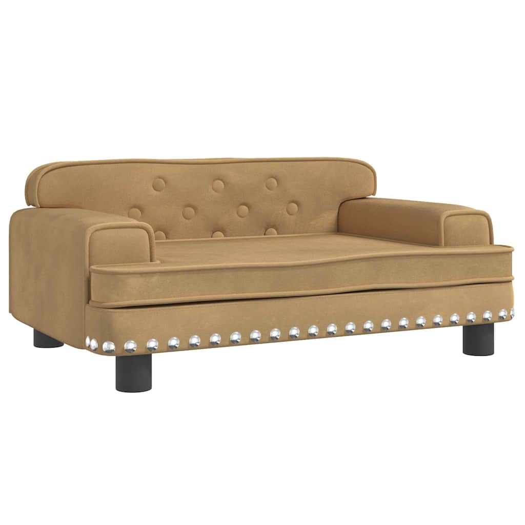 VidaXL Hundekorb 70x45x30 cm Samtbraun