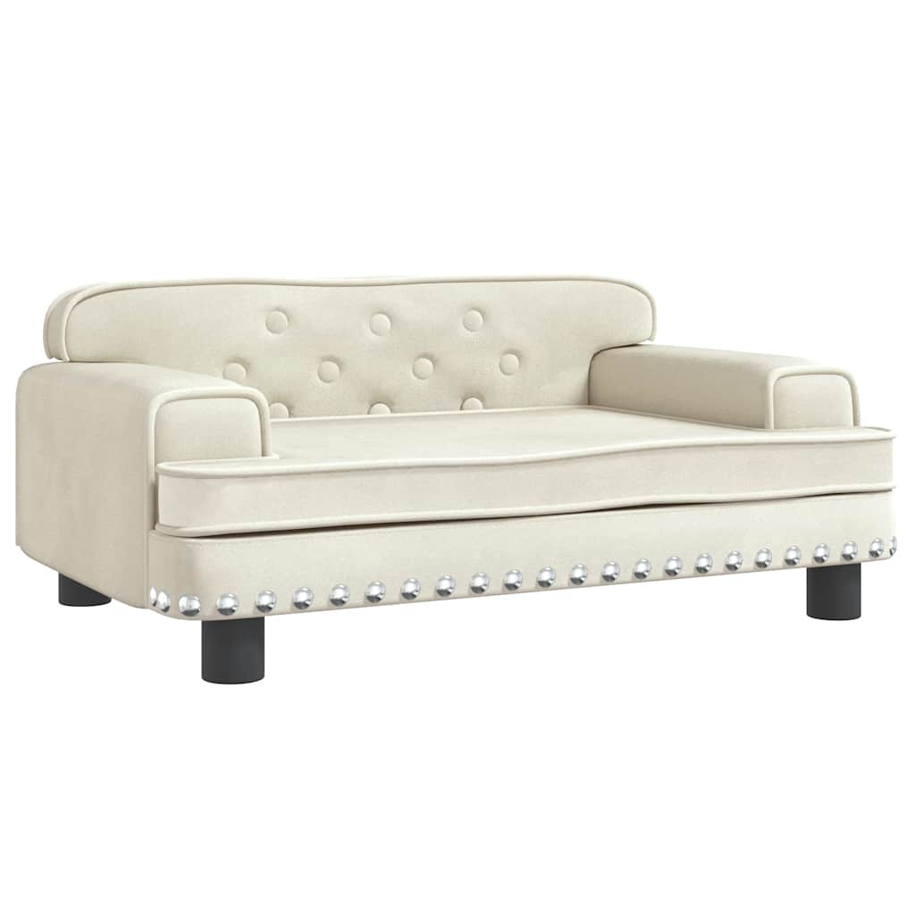 VidaXL Hundekorb 70x45x30 cm Samtcreme farbig