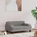 Vidaxl hondenmand 70x45x30 cm kunstleer grijs