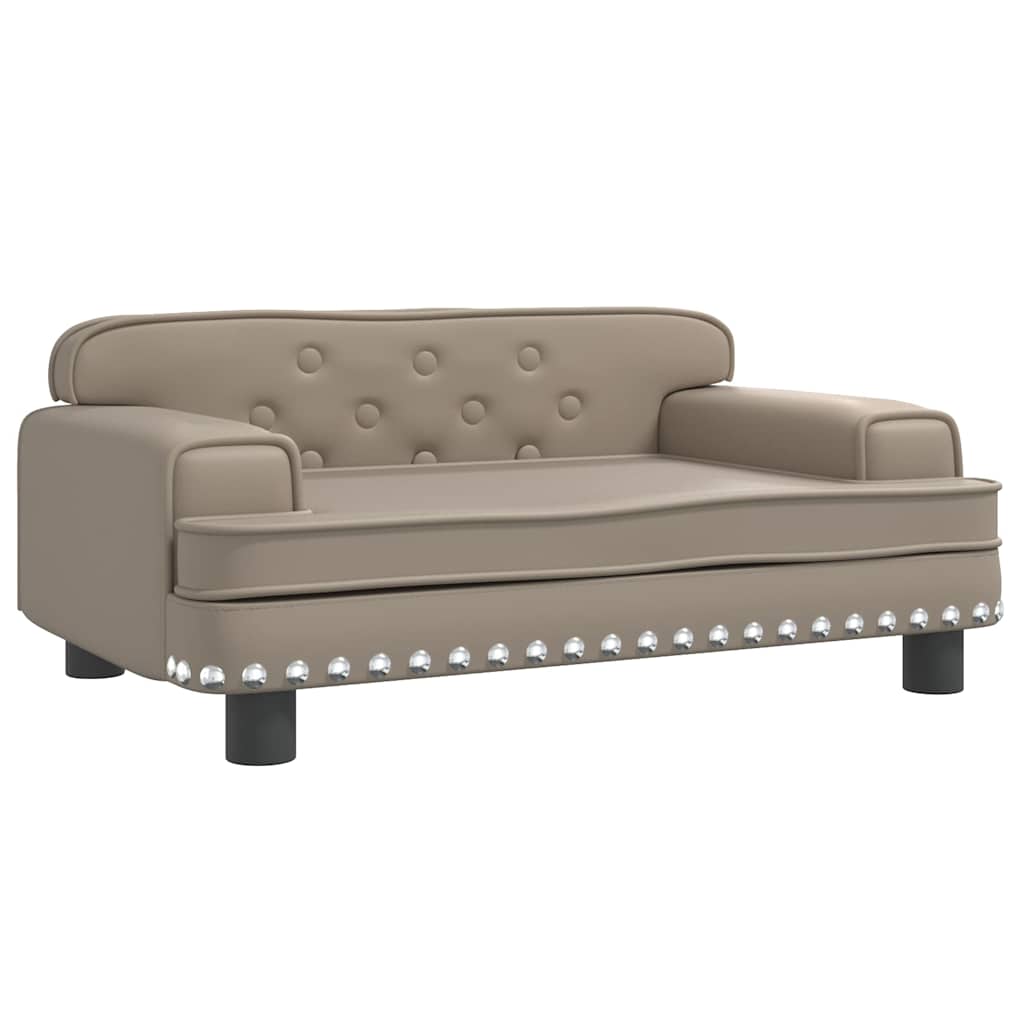VidaXL Hundekorb 70x45x30 cm künstlerisches Leder Cappuccino Zentrum