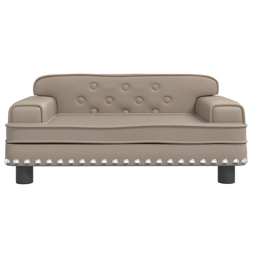 VidaXL Hundekorb 70x45x30 cm künstlerisches Leder Cappuccino Zentrum