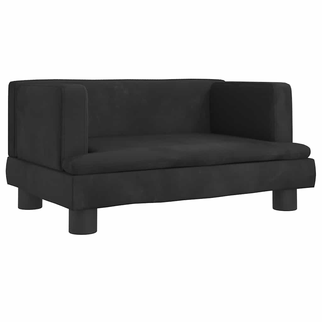 VidaXL Hundekorb 60x40x30 cm Samtschwarz