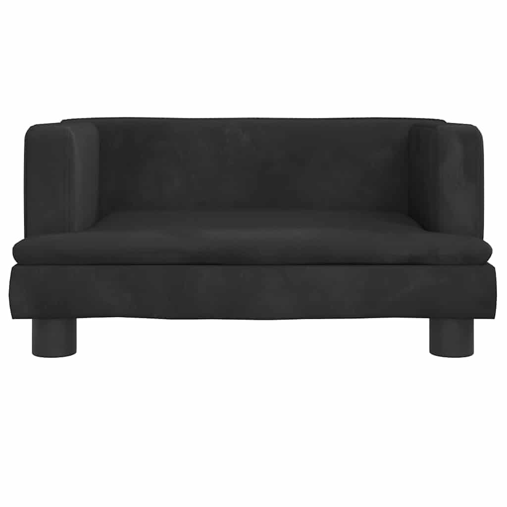 VidaXL Hundekorb 60x40x30 cm Samtschwarz