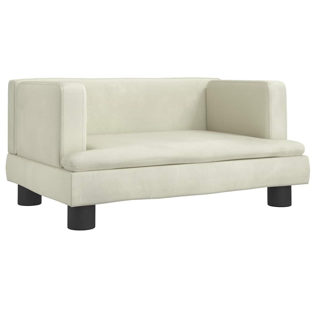VidaXL Hundekorb 60x40x30 cm Samtcreme farbig