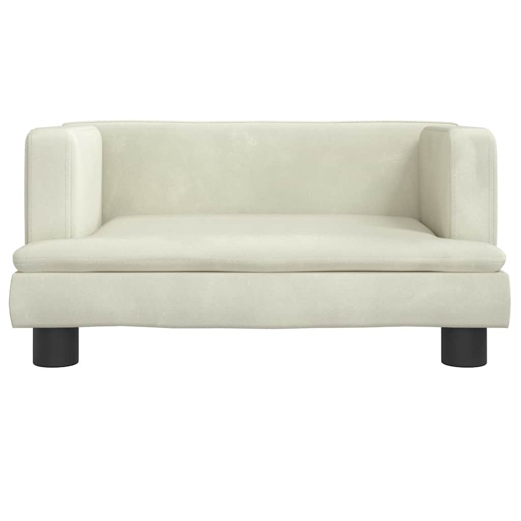 VidaXL Hundekorb 60x40x30 cm Samtcreme farbig