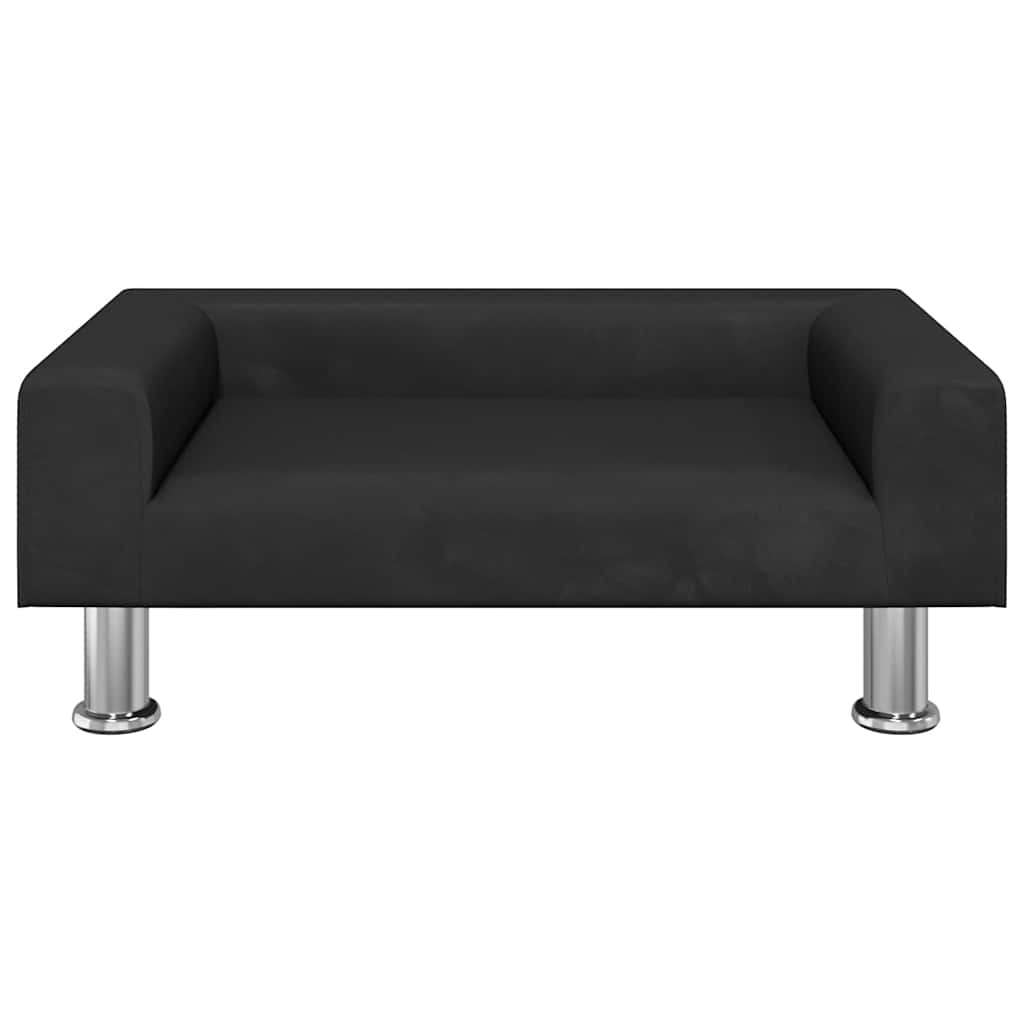 VidaXL Hundekorb 70x45x26,5 cm Samtschwarz