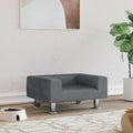 VidaXL Hundebett 50x40x26,5 cm Samt Dunkelgrau