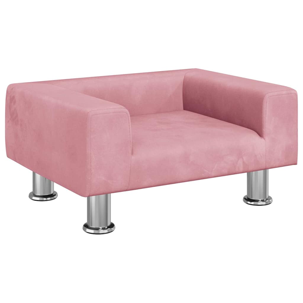VidaXL Hundebett 50x40x26,5 cm Samtrosa