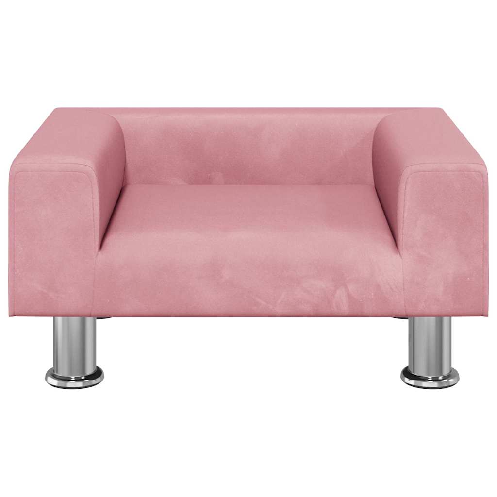 VidaXL Hundebett 50x40x26,5 cm Samtrosa