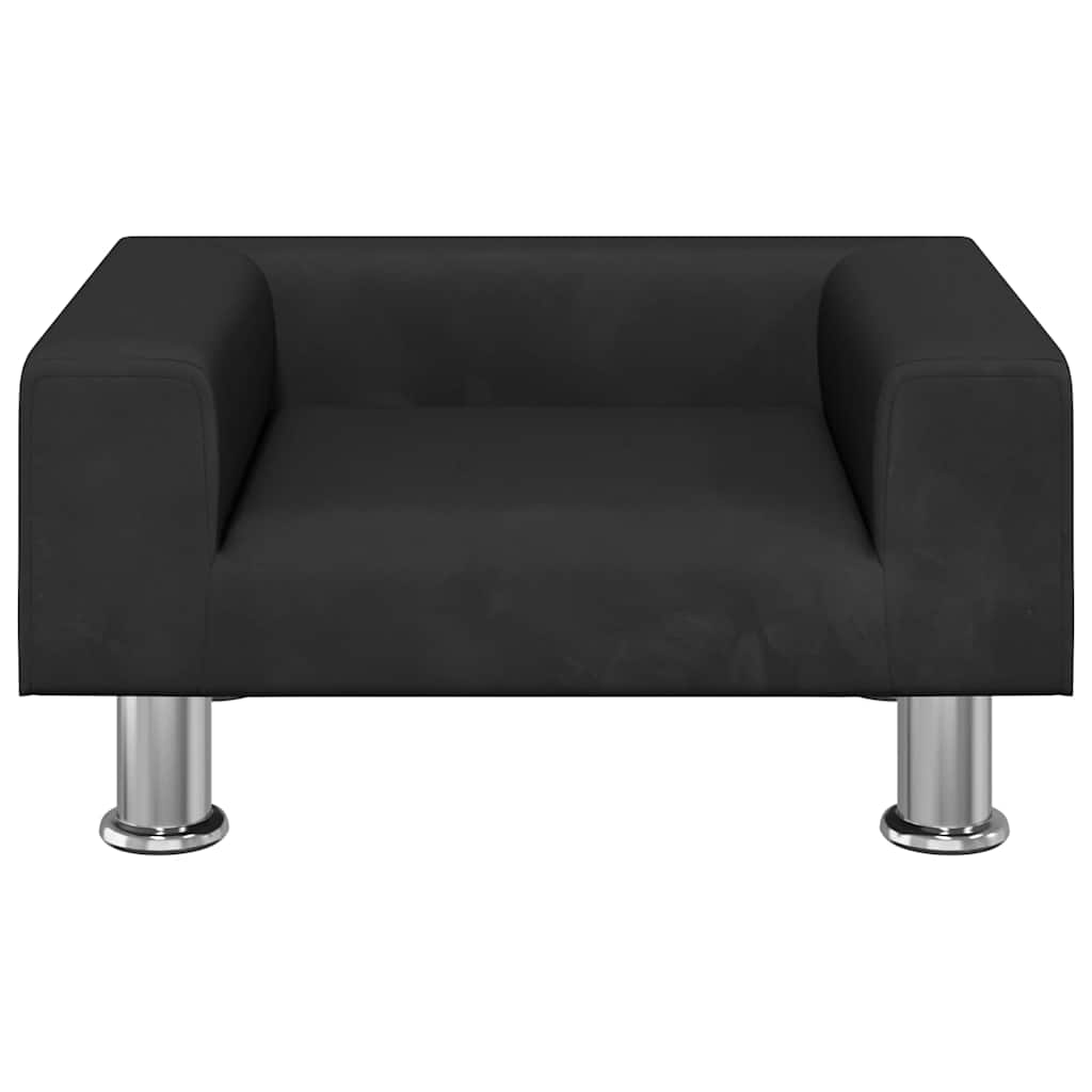 VidaXL Hundebett 50x40x26,5 cm Samt Schwarz