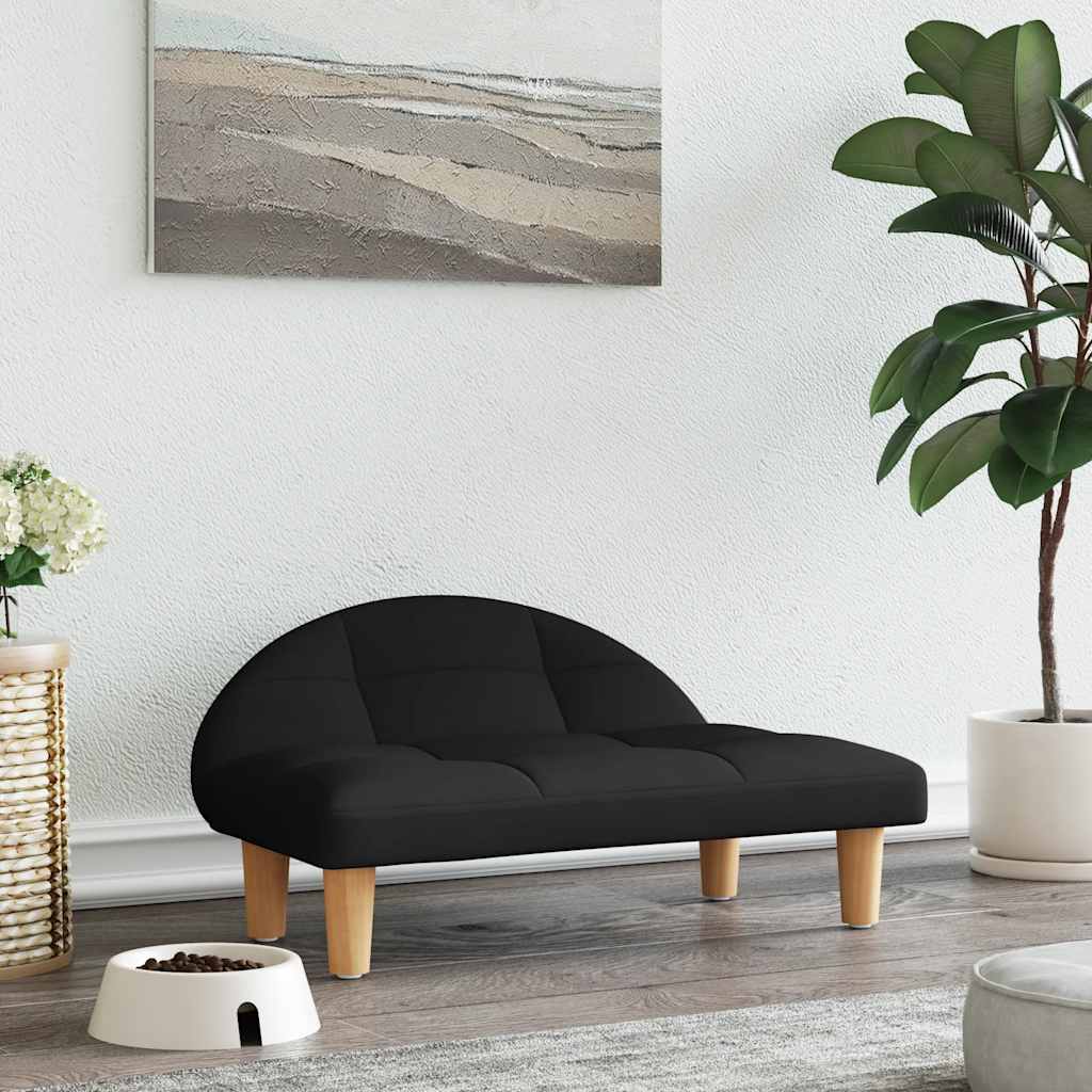VidaXL Hundebett 70x52x30 cm Stoff Schwarz