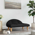 VidaXL Hundebett 70x52x30 cm Stoff Schwarz