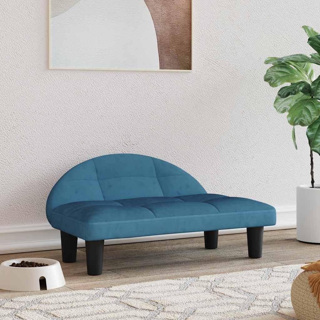 VidaXL Hundebett 70x52x30 cm Samtblau