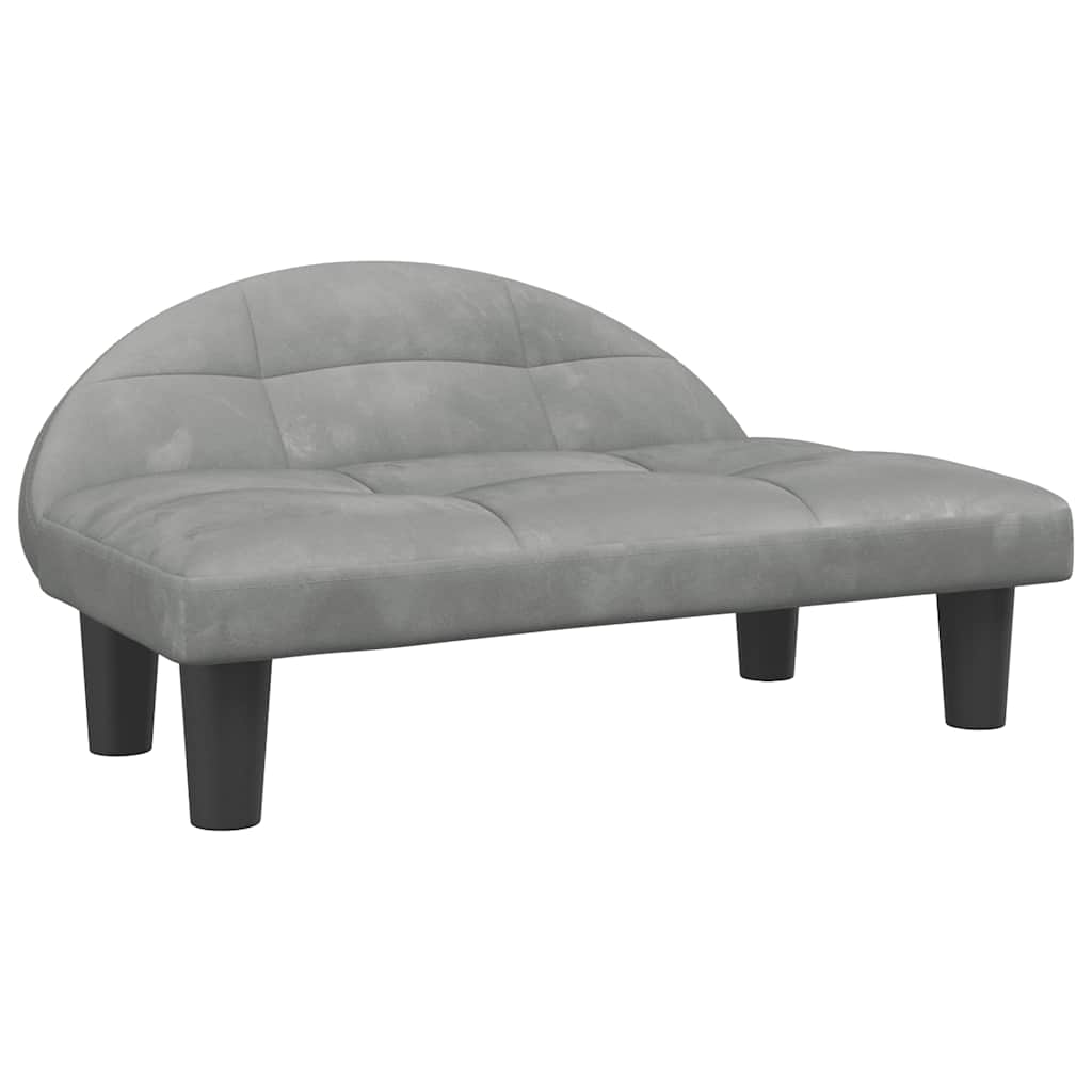 VidaXL Hundebett 70x52x30 cm Samt Hellgrau