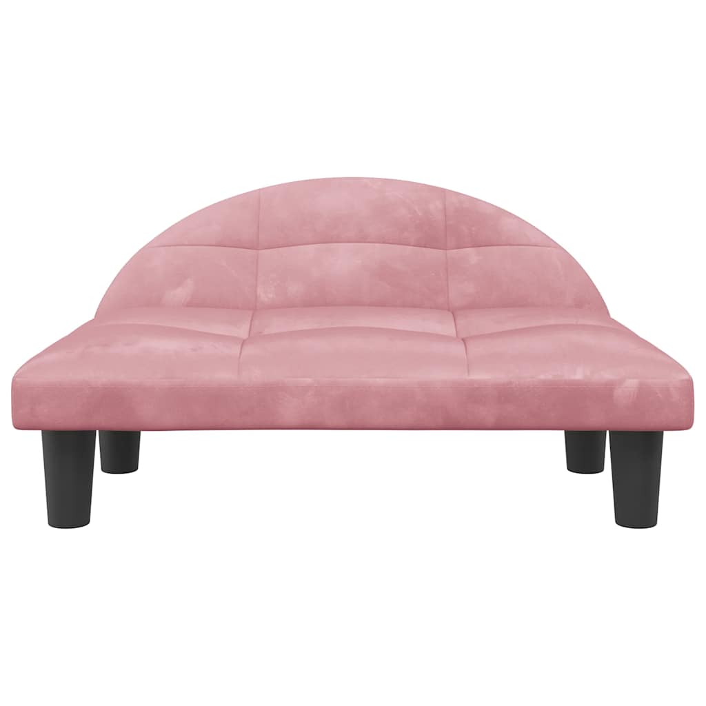 VidaXL Hundebett 70x52x30 cm Samtrosa