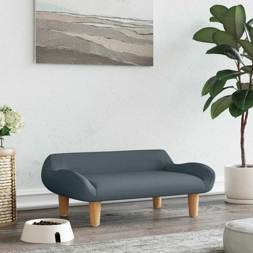 VidaXL Hundebett 70x40x24 cm Stoff Dunkelgrau