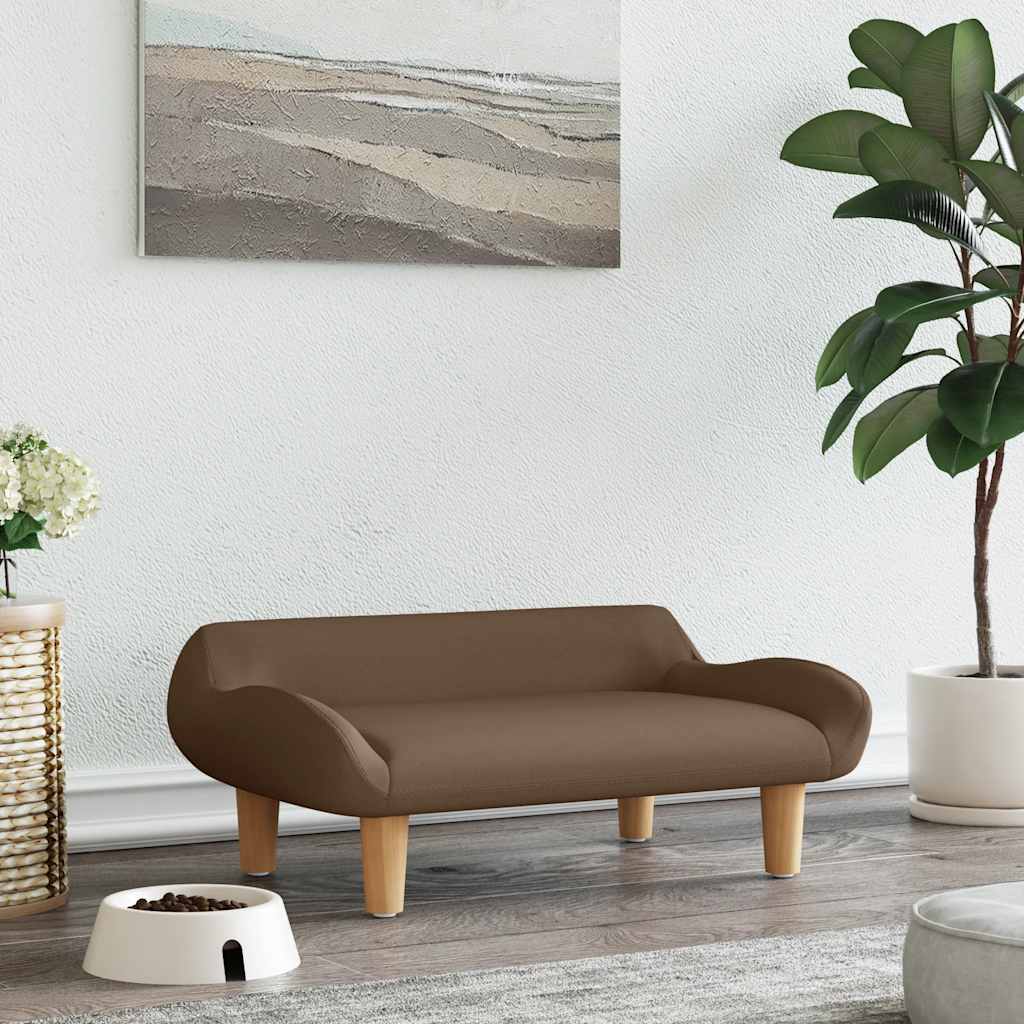 VidaXL Hundebett 70x40x24 cm Stoff Braun