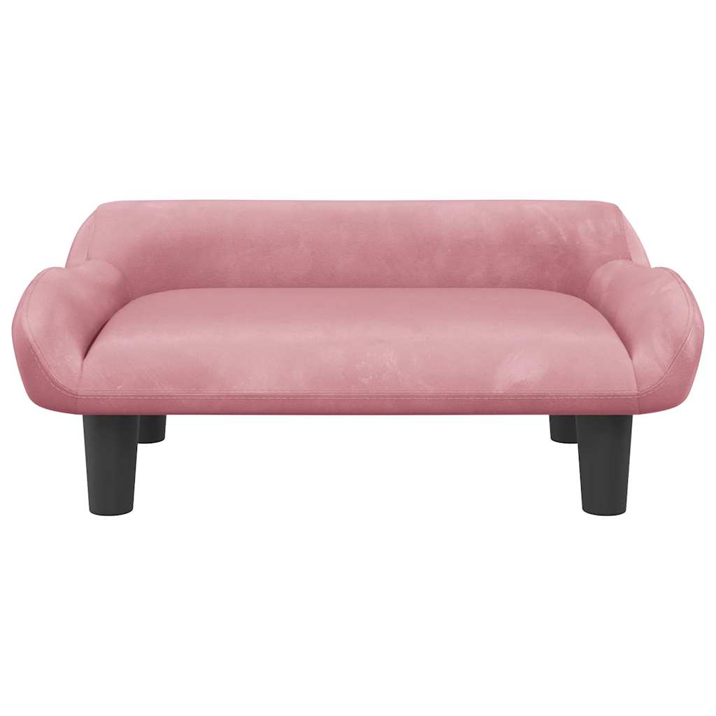VidaXL Hundebett 70x40x24 cm Samtrosa